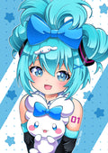Cinnamoroll x Miku - A4 Print